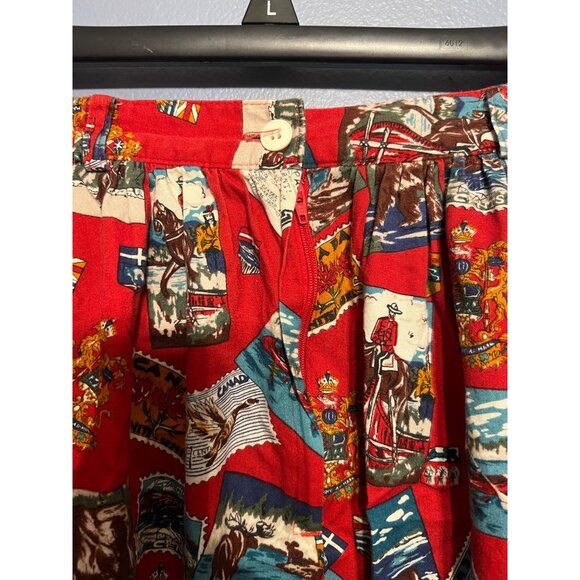 Vintage Woolrich Canadian Pacific Postcard Pattern Pleated Skirt VTG Size 8‎ - Picture 5 of 13